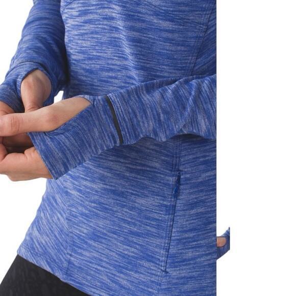 Lululemon Kanto‎ Catch Me 1/2 Zip Heathered Sapphire Blue Size 8 - Picture 5 of 16